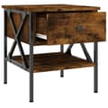 Miniatyrbillede 8 af 11: Natborde - Living sengeborde 2 stk. 40x42x45 cm konstrueret træ røget egetræ