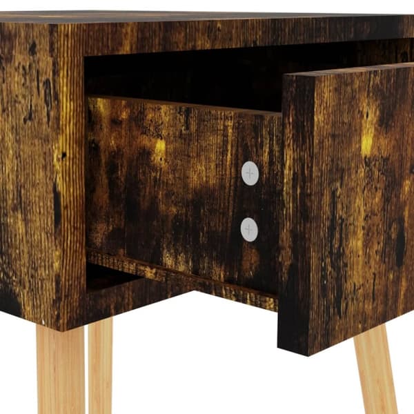 Natborde - Living sengeborde 2 stk. 40x40x56 cm spånplade røget eg