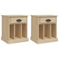 Miniatyrbillede 3 af 11: Natborde - Living sengeborde 2 stk. 43x36x50 cm sonoma-eg