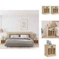 Miniatyrbillede 1 af 11: Natborde - Living sengeborde 2 stk. 43x36x50 cm sonoma-eg