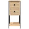 Miniatyrbillede 7 af 11: Natborde - Living sengebord 32x42x70 cm konstrueret træ sonoma-eg