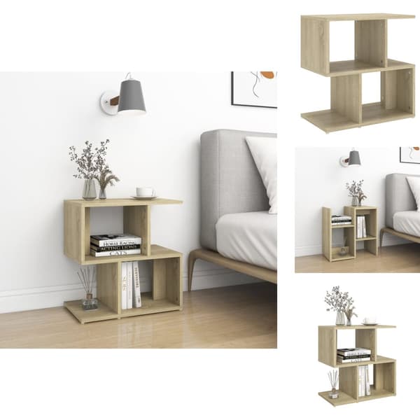 Natborde - Living sengeskab 50x30x51,5 cm spånplade sonoma-eg