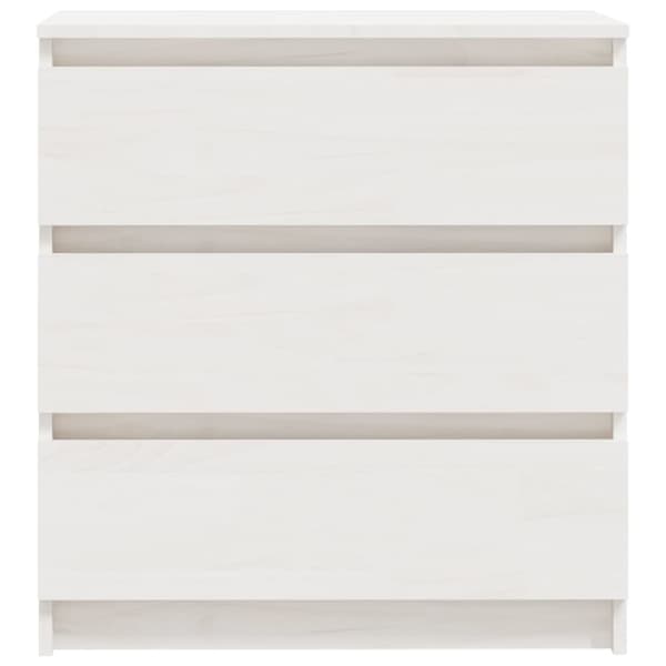 Natborde - Living sengeskab 60x36x64 cm massivt fyrretræ hvid