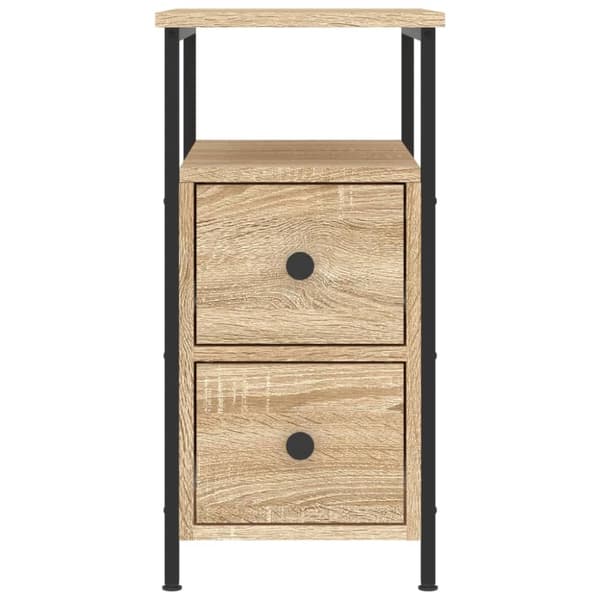 Nattduksbord - Living Sängbord 2 st sonoma-ek 30x60x60 cm konstruerat trä