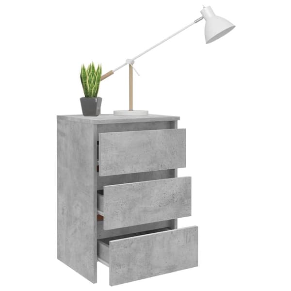 Nattduksbord - Living Sängbord betonggrå 40x35x62,5 cm konstruerat trä