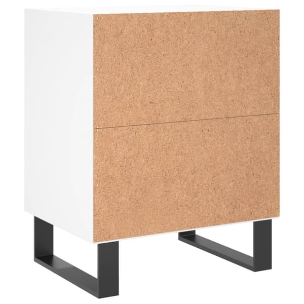 Nattduksbord - Living Sängbord 2 st vit 40x30x50 cm konstruerat trä