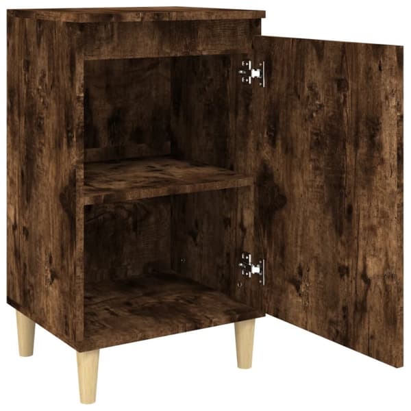 Natborde - Living sengeborde 2 stk. 40x35x70 cm konstrueret træ røget egetræ