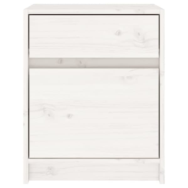 Natborde - Living sengeskabe 2 stk. 40x31x50 cm massivt fyrretræ hvid
