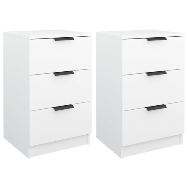 Natborde - Living sengeborde 2 stk. 40x36x65 cm hvid