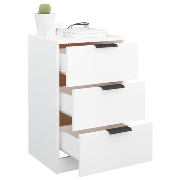 Natborde - Living sengeborde 2 stk. 40x36x65 cm hvid