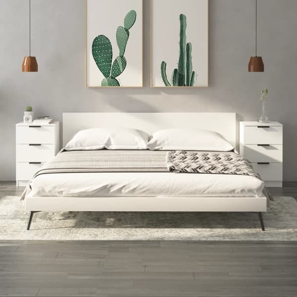 Natborde - Living sengeborde 2 stk. 40x36x65 cm hvid