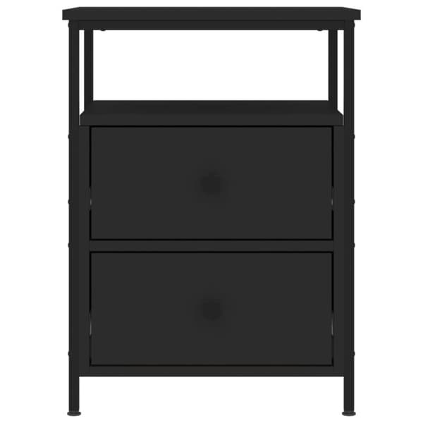 Yöpöydät - Living Yöpöydät 2 kpl musta 44x45x60 cm tekninen puu