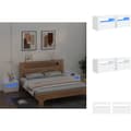 Miniatyrbillede 1 af 11: Natborde - Living sengeborde med LED-lys 2 stk. 60x35x40 cm hvid
