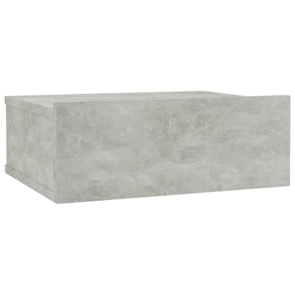 Natborde - Living svævende natbord 40 x 30 x 15 cm spånplade betongrå