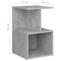 Miniatyrbillede 7 af 7: Natborde - Living sengebord 35x35x55 cm spånplade betongrå
