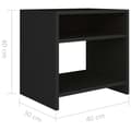 Miniatyrbillede 8 af 8: Natborde - Living sengeborde 2 stk. 40x30x40 cm konstrueret træ Sort