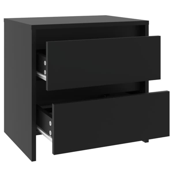Natborde - Living sengebord 45x34,5x44,5 cm konstrueret træ sort