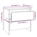 Miniatyrbillede 9 af 9: Natborde - Living sengebord 45x34,5x44,5 cm konstrueret træ sort