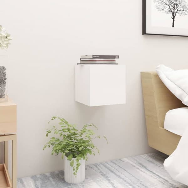 Natborde - Living sengeskabe 2 stk. 30,5x30x30 cm hvid