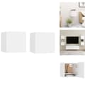 Miniatyrbillede 1 af 11: Natborde - Living sengeskabe 2 stk. 30,5x30x30 cm hvid