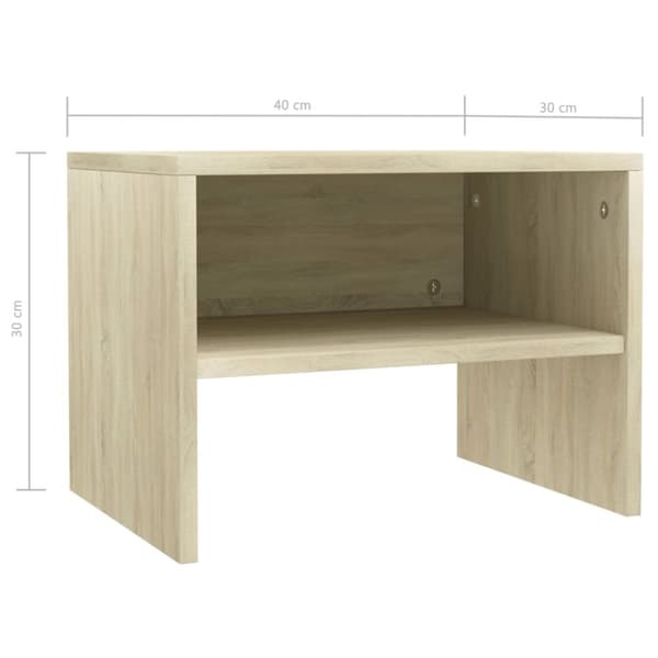 Yöpöydät - Living Yöpöydät 2kpl sonoma tammi 40x30x30 cm tekninen puu