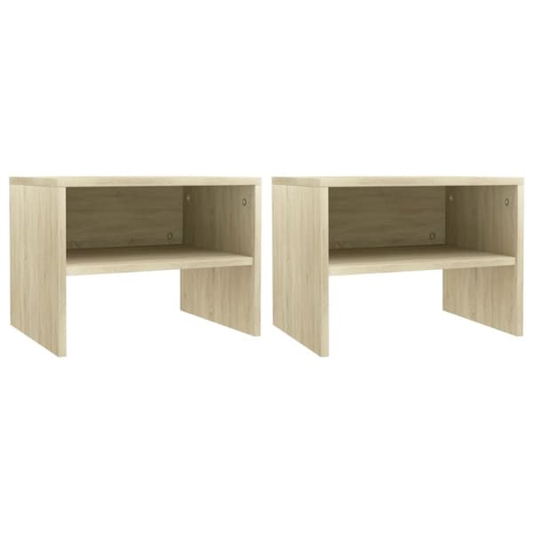 Yöpöydät - Living Yöpöydät 2kpl sonoma tammi 40x30x30 cm tekninen puu