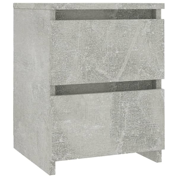 Natborde - Living sengebord 30x30x40 cm konstrueret træ betongrå