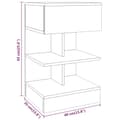 Miniatyrbillede 9 af 10: Natborde - Living sengebord 40x35x65 cm konstrueret træ brun egetræsfarve