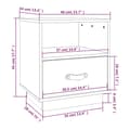 Miniatyrbild 11 av 11: Nattduksbord - Living Sängbord 2 st svart 40x34x45 cm massivt furuträ