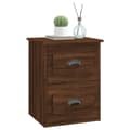 Miniatyrbillede 6 af 11: Natborde - Living væghængte sengeborde 2 stk. 41,5x36x53 cm brun eg
