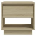 Miniatyrbillede 5 af 8: Natborde - Living sengebord 45x34x44 cm konstrueret træ sonoma-eg