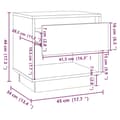 Miniatyrbillede 8 af 8: Natborde - Living sengebord 45x34x44 cm konstrueret træ sonoma-eg