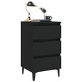 Miniatyrbillede 4 af 8: Natborde - Living sengeskab m. metalben 40x35x69 cm sort