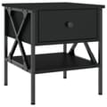 Miniatyrbillede 3 af 11: Natborde - Living sengebord 40x42x45 cm konstrueret træ sort