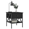 Miniatyrbillede 4 af 11: Natborde - Living sengebord 40x42x45 cm konstrueret træ sort