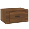 Miniatyrbillede 7 af 11: Natborde - Living væghængte sengeborde 2 stk. 50x36x25 cm brun egetræsfarve