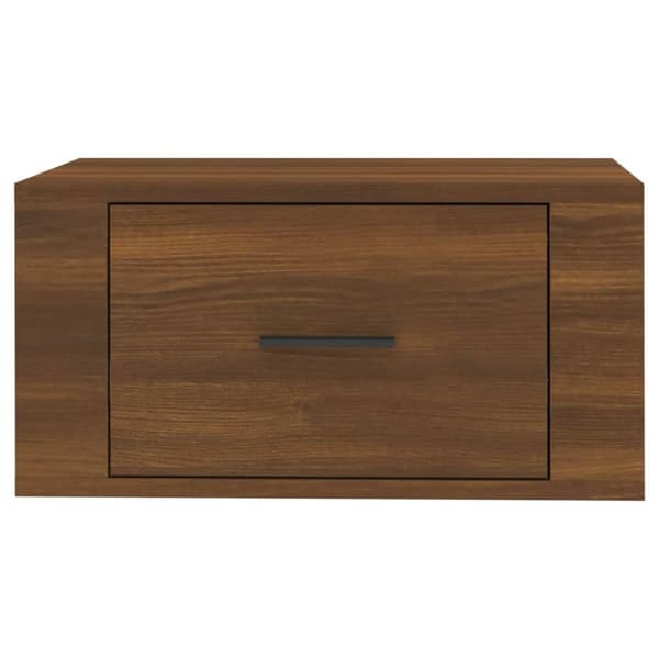 Natborde - Living væghængte sengeborde 2 stk. 50x36x25 cm brun egetræsfarve