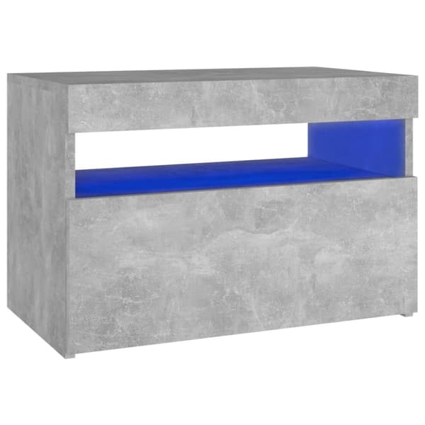 Nattduksbord - Living Sängbord med LED-belysning betonggrå 60x35x40 cm