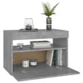 Miniatyrbild 8 av 11: Nattduksbord - Living Sängbord med LED-belysning betonggrå 60x35x40 cm