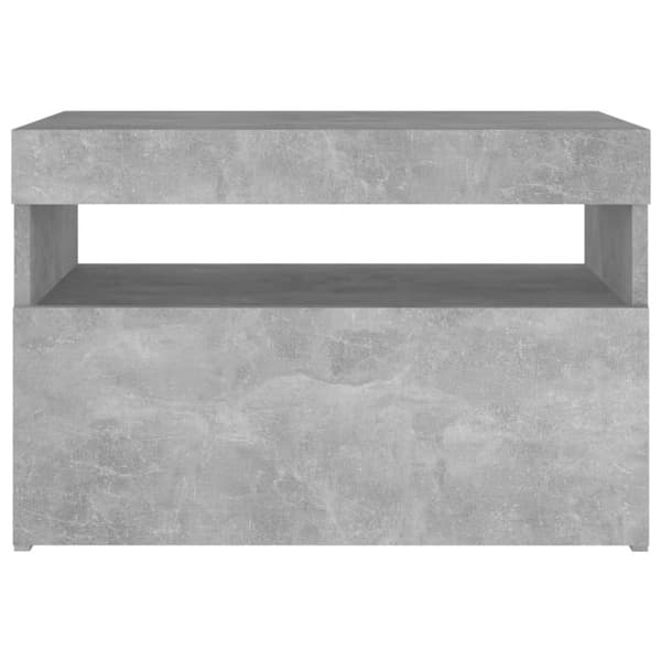 Nattduksbord - Living Sängbord med LED-belysning betonggrå 60x35x40 cm