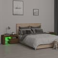 Miniatyrbillede 6 af 11: Natborde - Living sengeborde 2 stk. med LED-lys 70x36,5x40 cm brun egetræsfarve