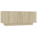 Miniatyrbillede 3 af 10: Natborde - Living sengeskab 100x35x40 cm konstrueret træ sonoma-eg