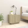 Miniatyrbillede 4 af 10: Natborde - Living sengeskab 100x35x40 cm konstrueret træ sonoma-eg