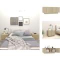 Miniatyrbillede 1 af 10: Natborde - Living sengeskab 100x35x40 cm konstrueret træ sonoma-eg