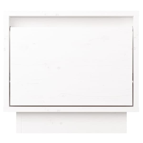 Natborde - Living sengeborde 2 stk. 35x34x32 cm massivt fyrretræ hvid