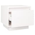 Miniatyrbillede 8 af 11: Natborde - Living sengeborde 2 stk. 35x34x32 cm massivt fyrretræ hvid