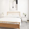 Miniatyrbillede 2 af 11: Natborde - Living sengeborde 2 stk. 35x34x32 cm massivt fyrretræ hvid