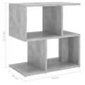 Pikkukuva 8 / 8: Yöpöydät - Living Yöpöydät 2 kpl betoninharmaa 50x30x51,5 cm tekninen puu