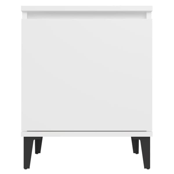 Natborde - Living sengeborde med metalben 40x30x50 cm hvid