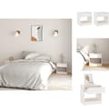 Miniatyrbillede 1 af 10: Natborde - Living sengeborde 2 stk. 40x31x40 cm massivt fyrretræ hvid